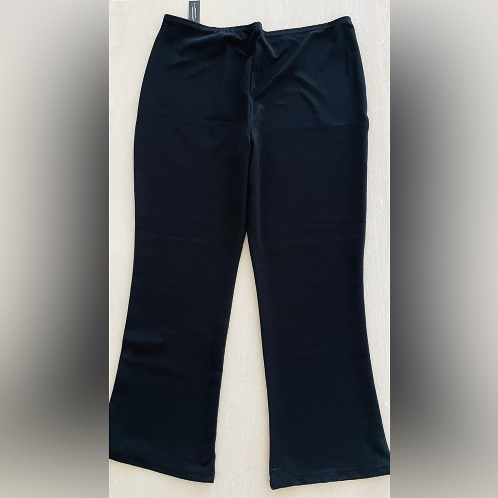 NWT Petite Plus Size 3X 3XL Black Stretch Pants Trousers